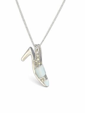 Sterling Silver Cinderella's‎ Slipper Necklace